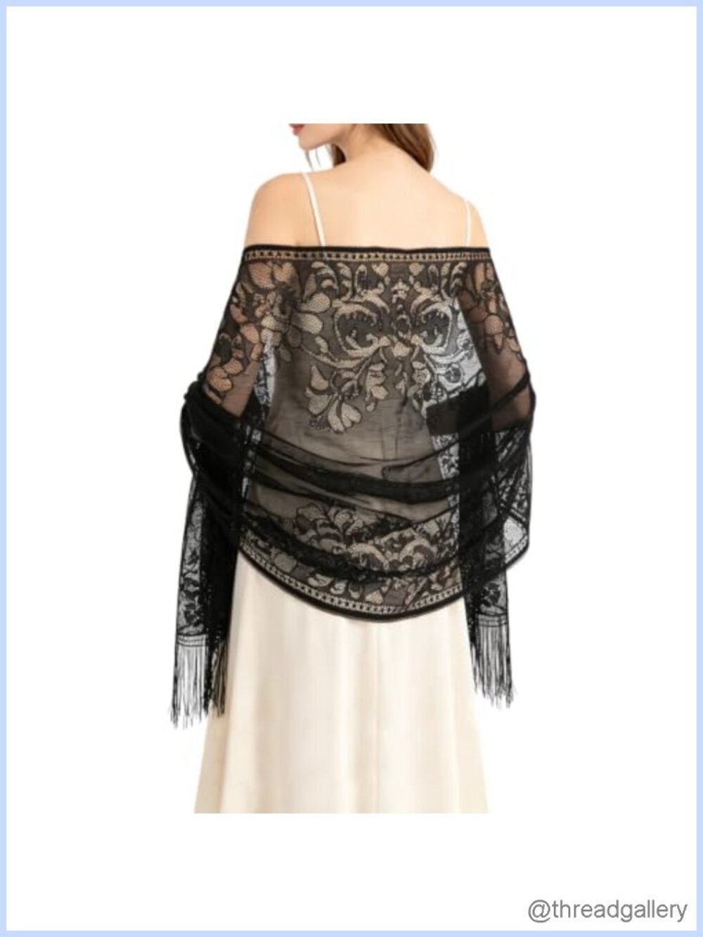 Lace Floral Shawl Wrap for Women Evening Wedding Formal Cover Up